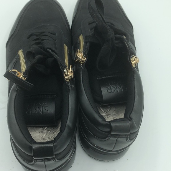 SNKR PROJECT CASUAL SNEAKERS WMNS SIZE 8 BLACK - Picture 4 of 10
